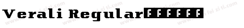 Verali Regular字体转换